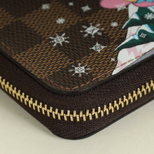 Louis Vuitton Ebene Multicolor Christmas Animation Ice Skating Zippy Coin Purse