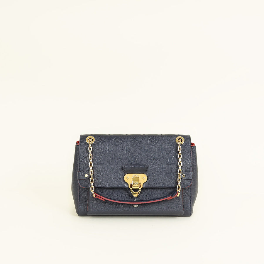 Louis Vuitton Blue Marine Monogram Empreinte Vavin PM Bag