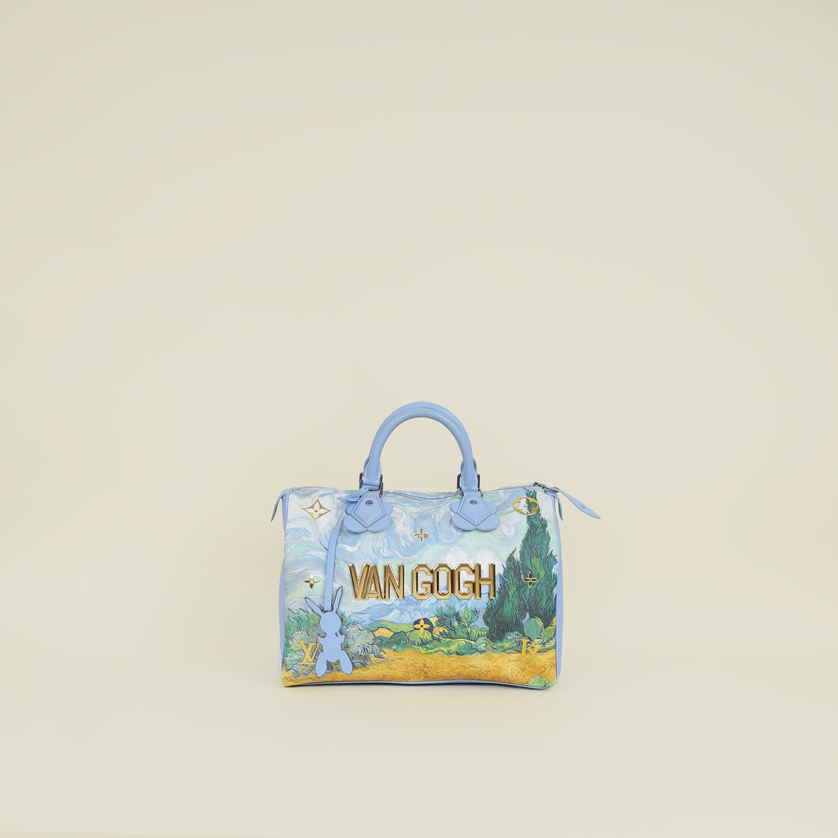 Louis Vuitton Periwinkle x Jeff Koons Masters Van Gogh Speedy 30 Bag