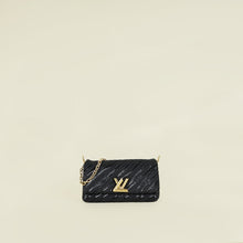 Louis Vuitton Black Sequins Embroidered Twist East West Shoulder Bag