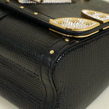 Louis Vuitton Black Lizard & Crystal Mini Twist Shoulder Bag