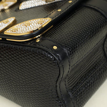Louis Vuitton Black Lizard & Crystal Mini Twist Shoulder Bag