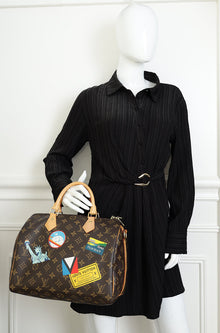 Louis Vuitton Brown Monogram My LV World Tour Speedy Bandouliere 30 Bag