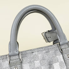 Louis Vuitton Metallic Silver Virgil Abloh Damier Glitter Keepall Bandouliere 50 Bag