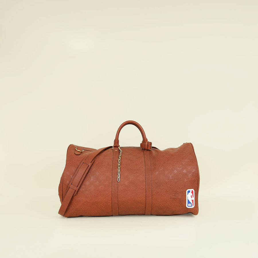 Louis Vuitton Brown Virgil Abloh x NBA Keepall Bandouliere 55 Bag