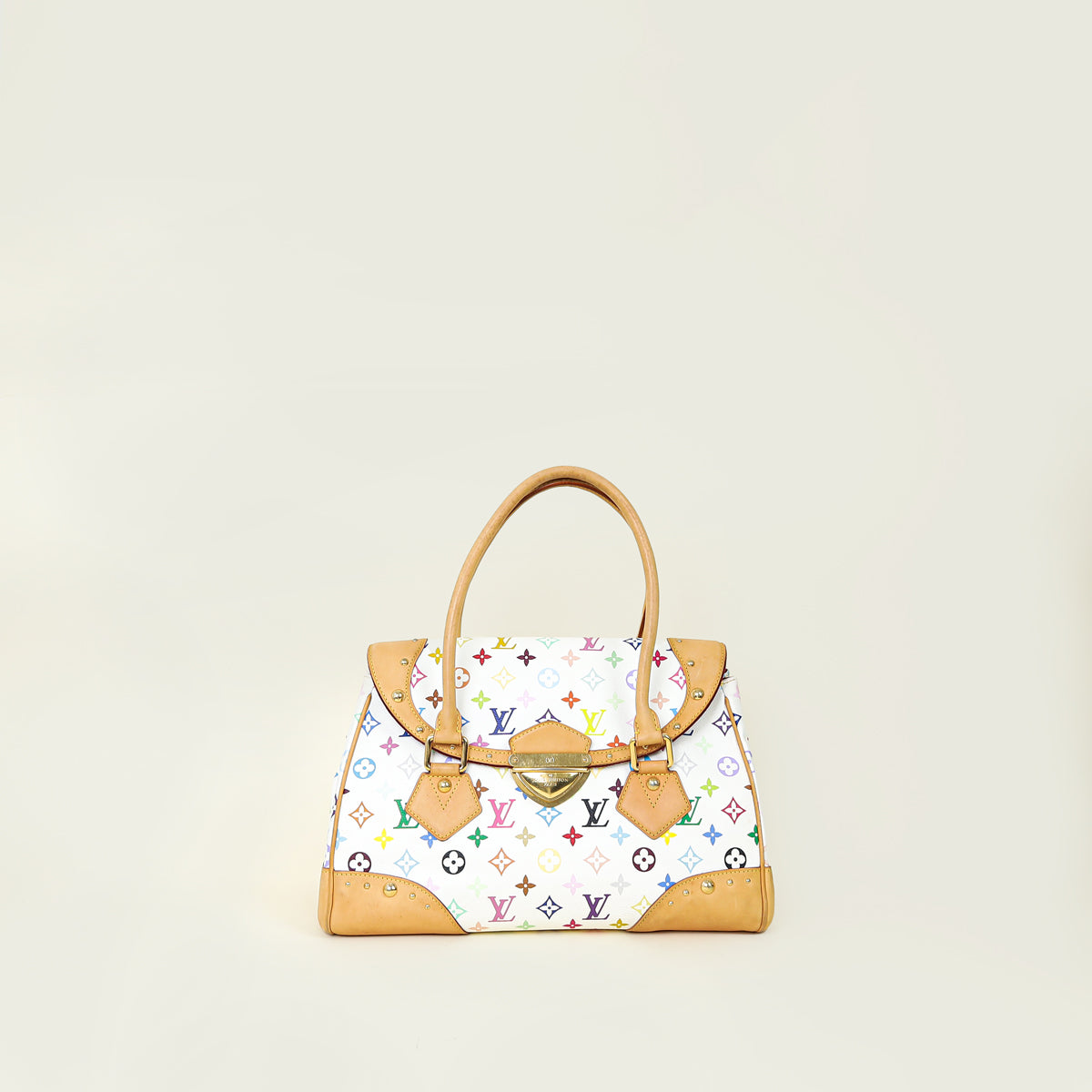 Louis Vuitton White Multicolor Monogram Beverly GM Bag