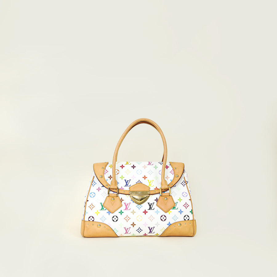 Louis Vuitton White Multicolor Monogram Beverly GM Bag