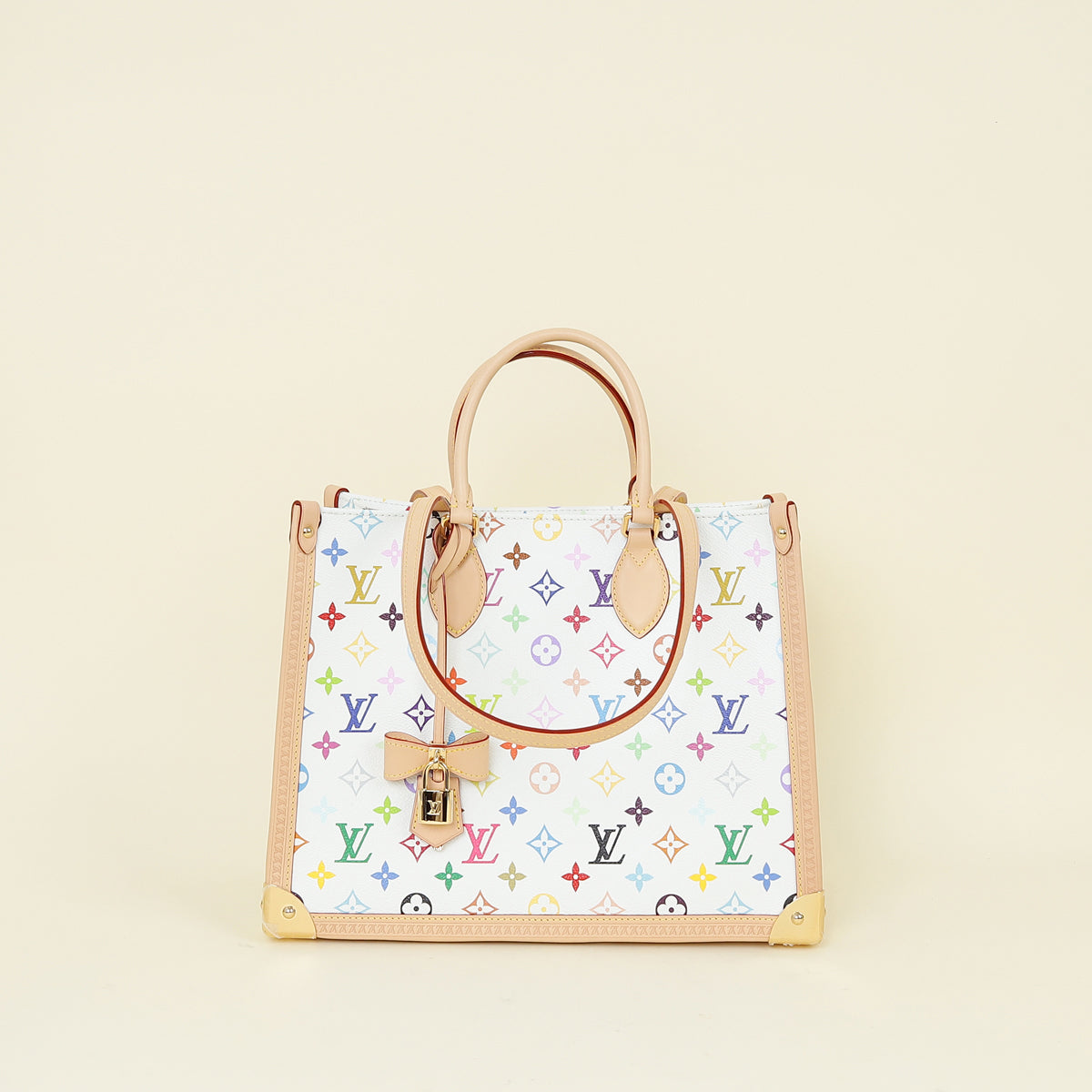 Louis Vuitton White Multicolor x TM OnTheGo MM Bag