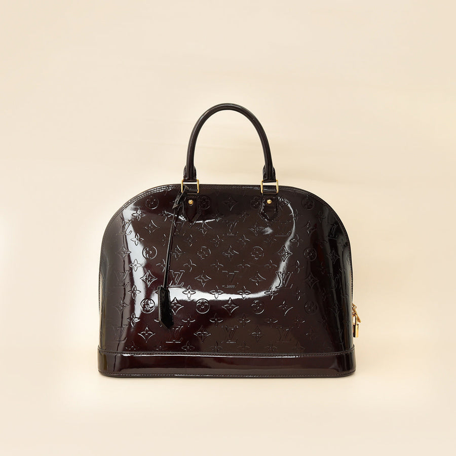 Louis Vuitton Amarante Vernis Monogram Alma GM Bag