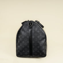 Louis Vuitton Monogram Eclipse Keepall Bandouliere 55 Bag W/ MO Initials