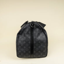 Louis Vuitton Monogram Eclipse Keepall Bandouliere 55 Bag W/ MO Initials