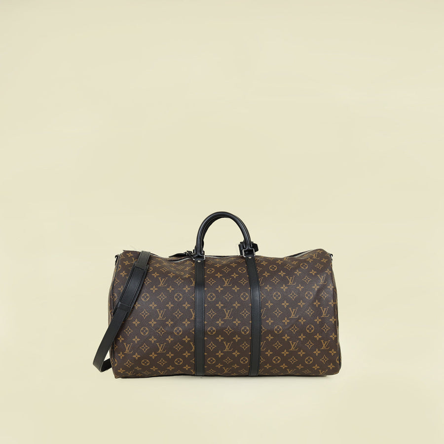 Louis Vuitton Monogram Macassar Keepall Bandoulière 55 Bag