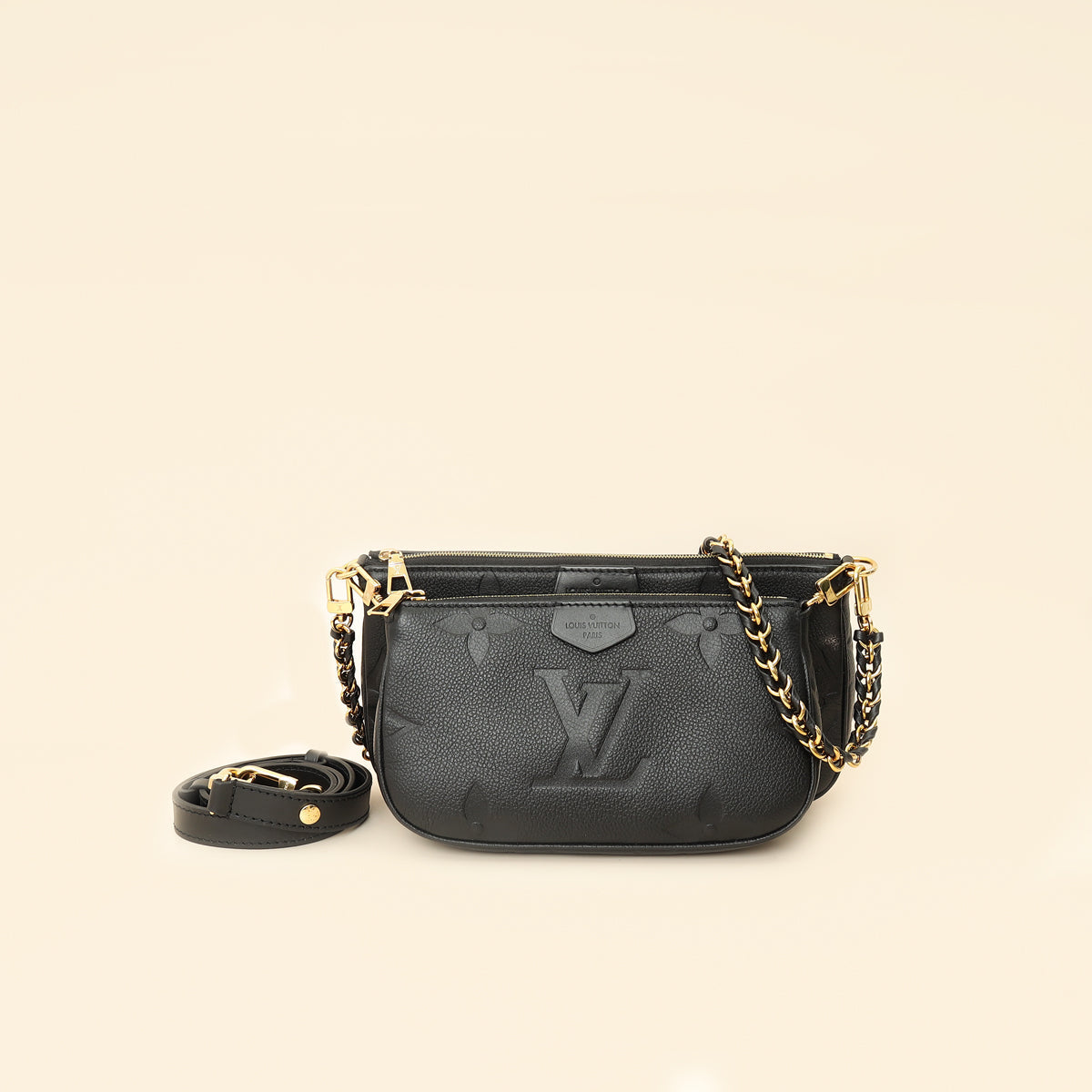 Louis Vuitton Black Monogram Empreinte Multi Pochette Accessoires