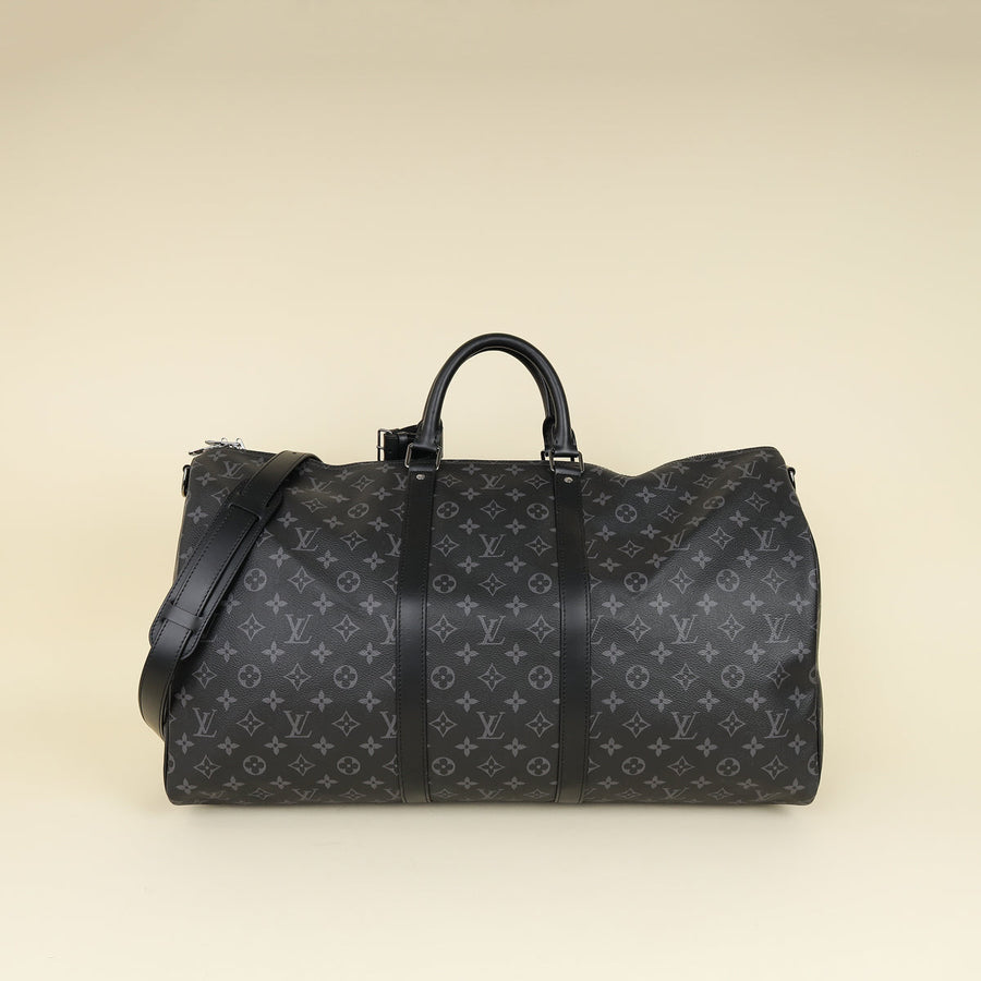 Louis Vuitton Graphite Monogram Eclipse Keepall 55 Bag