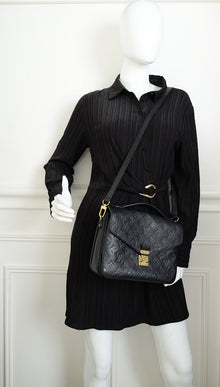 Louis Vuitton Black Monogram Empreinte Pochette Metis Bag