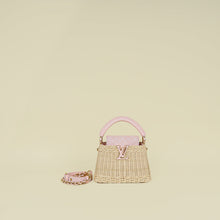 Louis Vuitton Washed Pink Rattan Mini Capucines Bag