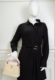 Louis Vuitton Washed Pink Rattan Mini Capucines Bag