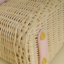 Louis Vuitton Washed Pink Rattan Mini Capucines Bag