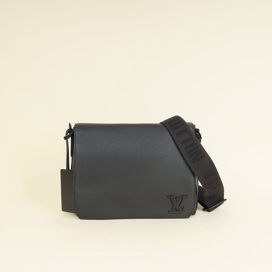 Louis Vuitton Black Aerogram Messenger Bag