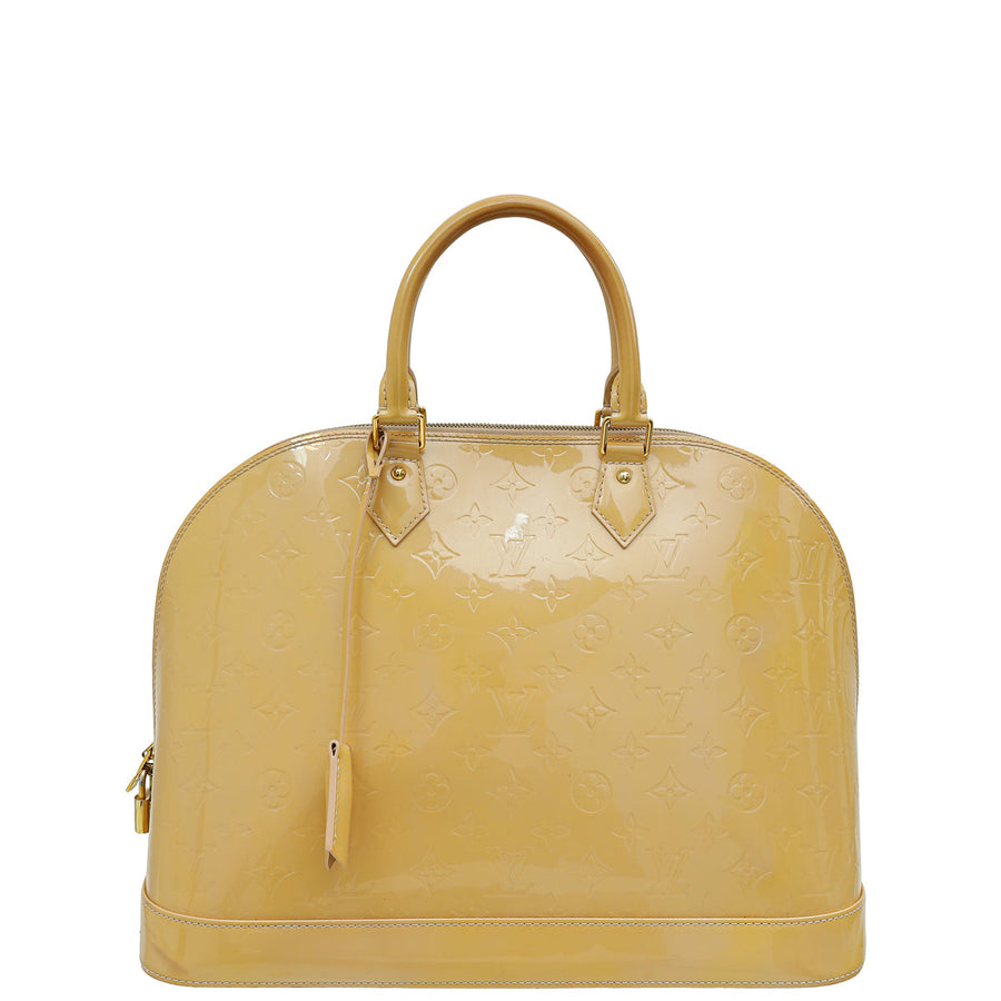 Louis Vuitton Beige Monogram Vernis Alma GM Bag
