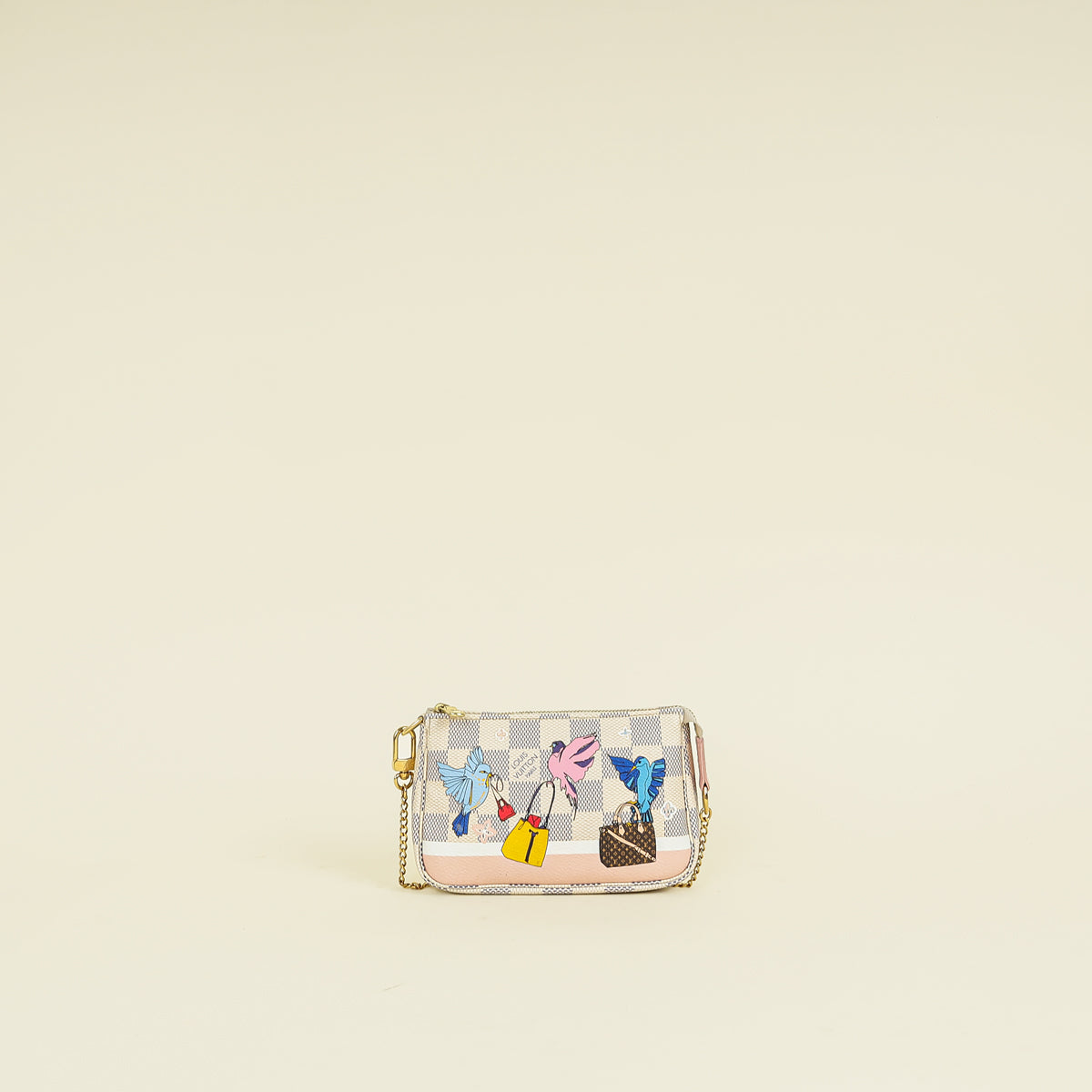 Louis Vuitton Damier Azur Multicolor 2018 Christmas Animation Mini Pochette Accessoires