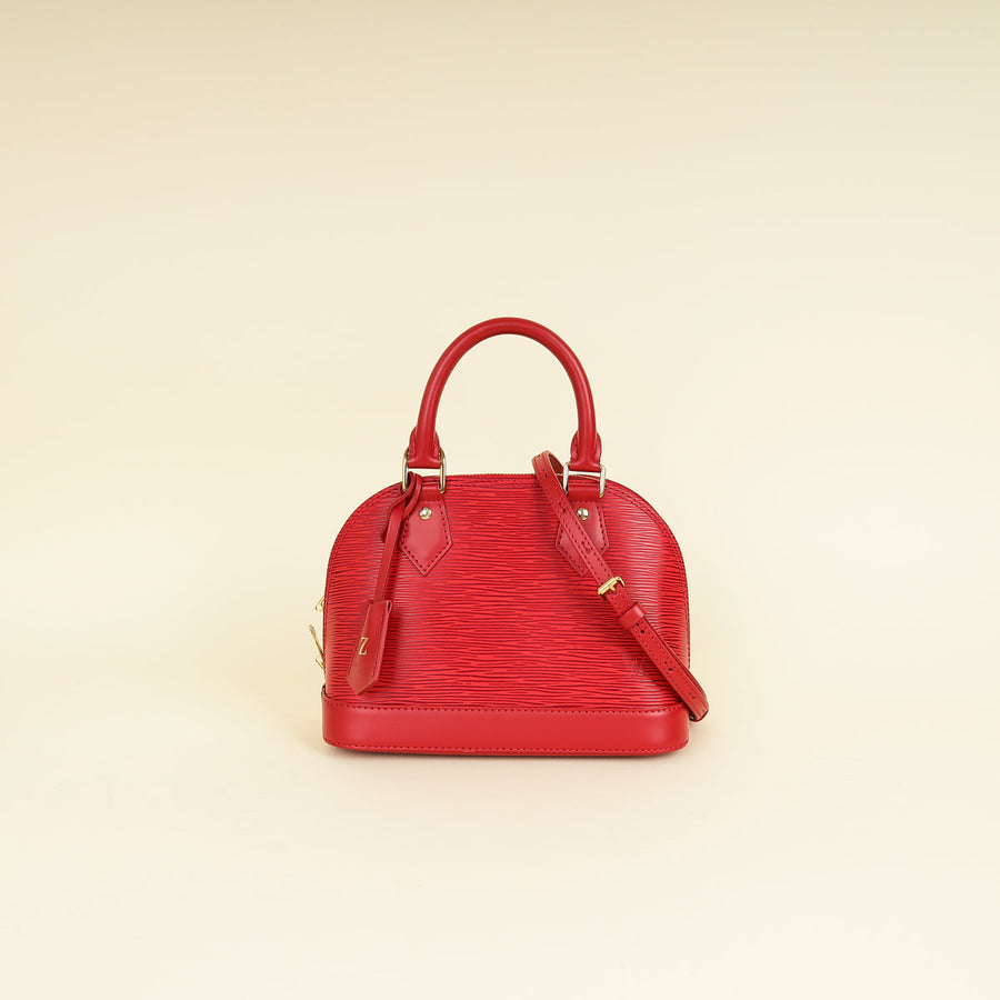 Louis Vuitton Coquelicot Red Alma BB Bag W/ Z Initial
