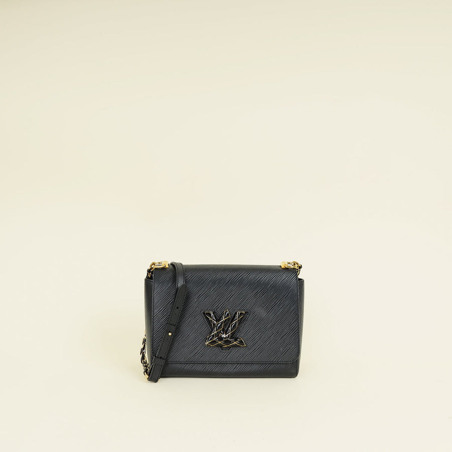 Louis Vuitton Noir Quilted LV Twist MM Bag