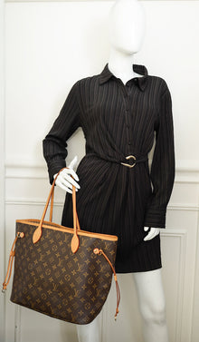 Louis Vuitton Ebene Monogram Neverfull MM Bag w/ Pouch