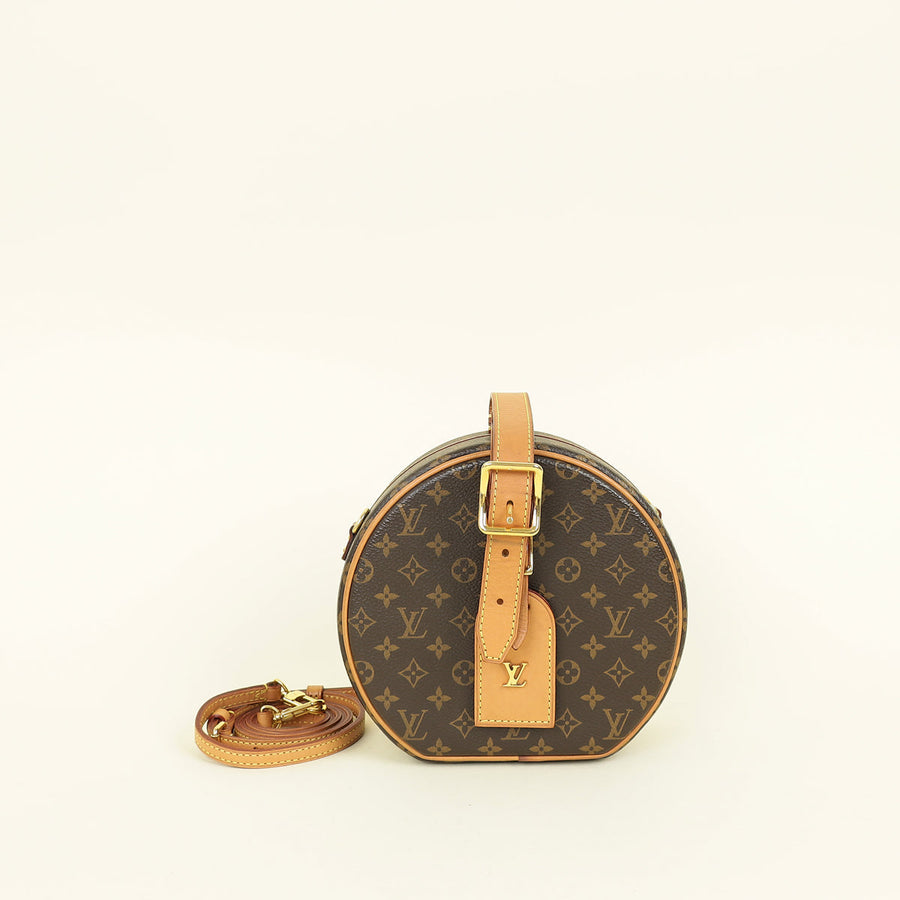Louis Vuitton Brown Monogram Petite Boite Chapeau Bag