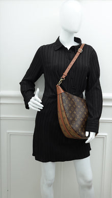 Louis Vuitton Brown Monogram & Monogram Reverse Loop Hobo Bag