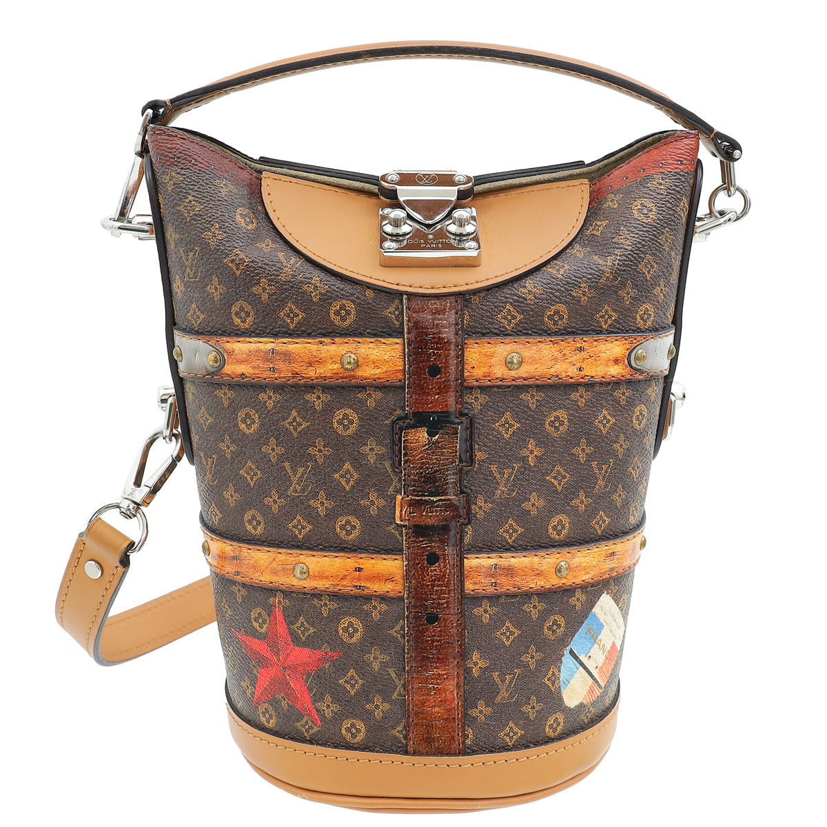 Louis Vuitton Maroon Transformed Monogram Time Trunk Duffle Bag