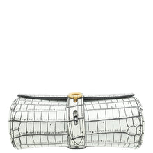 Louis Vuitton Vintage White Crocodile Chain Glasses Case
