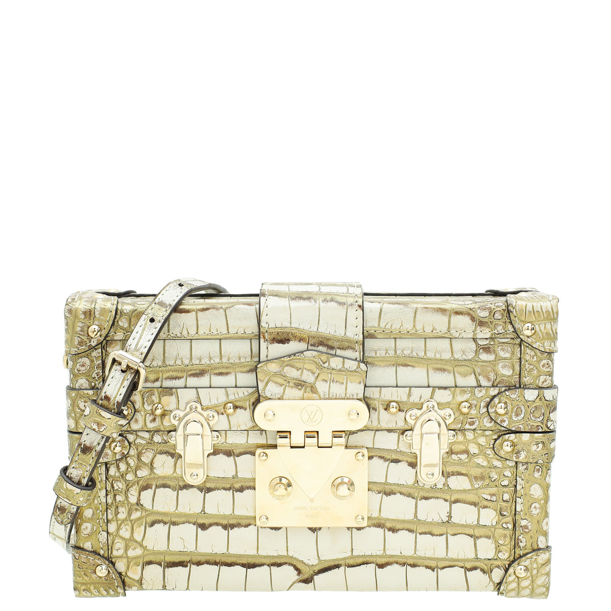 Louis Vuitton Bicolor Alligator Petite Malle Bag