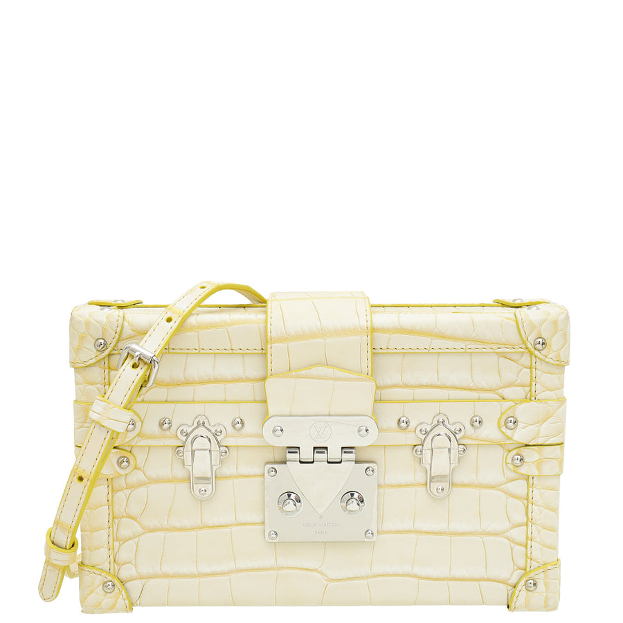 Louis Vuitton Bicolor Matte Alligator Petite Malle Bag