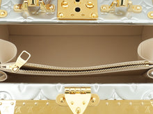 Louis Vuitton Metallic Bicolor Monogram Petite Valise Top Handle Trunk Bag W/ Initials MKH