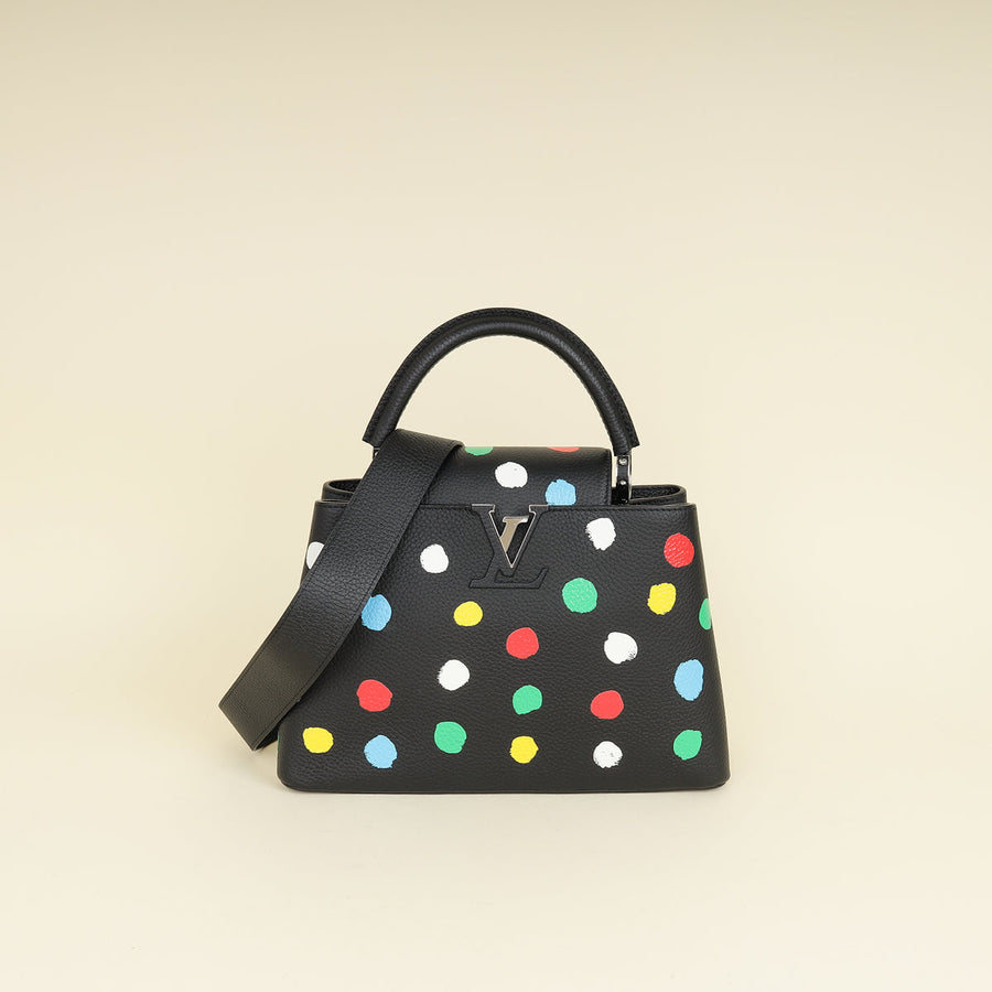 Louis Vuitton Multicolor X YK Capucines MM Painted Dots Bag