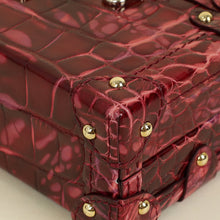 Louis Vuitton Red Shiny Alligator Petite Malle Bag