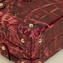Louis Vuitton Red Shiny Alligator Petite Malle Bag