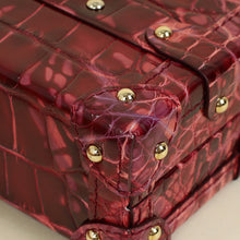 Louis Vuitton Red Shiny Alligator Petite Malle Bag