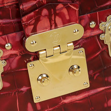 Louis Vuitton Red Shiny Alligator Petite Malle Bag