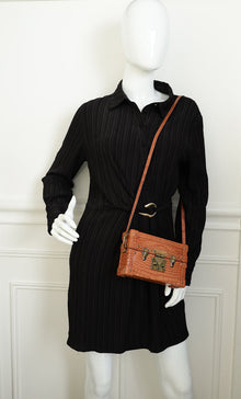 Louis Vuitton Light Brown Petite Malle Alligator Bag