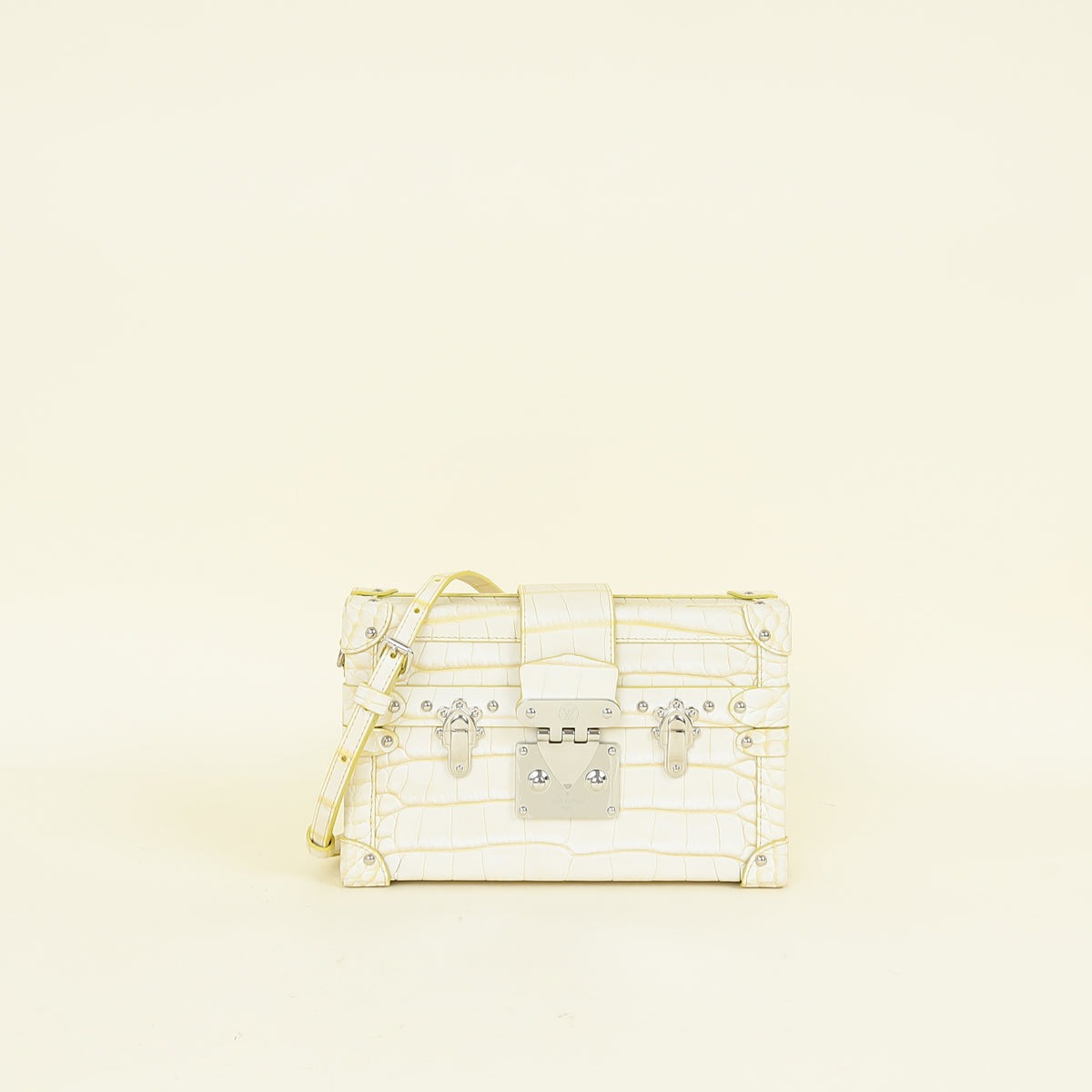 Louis Vuitton Bicolor Matte Alligator Petite Malle Bag