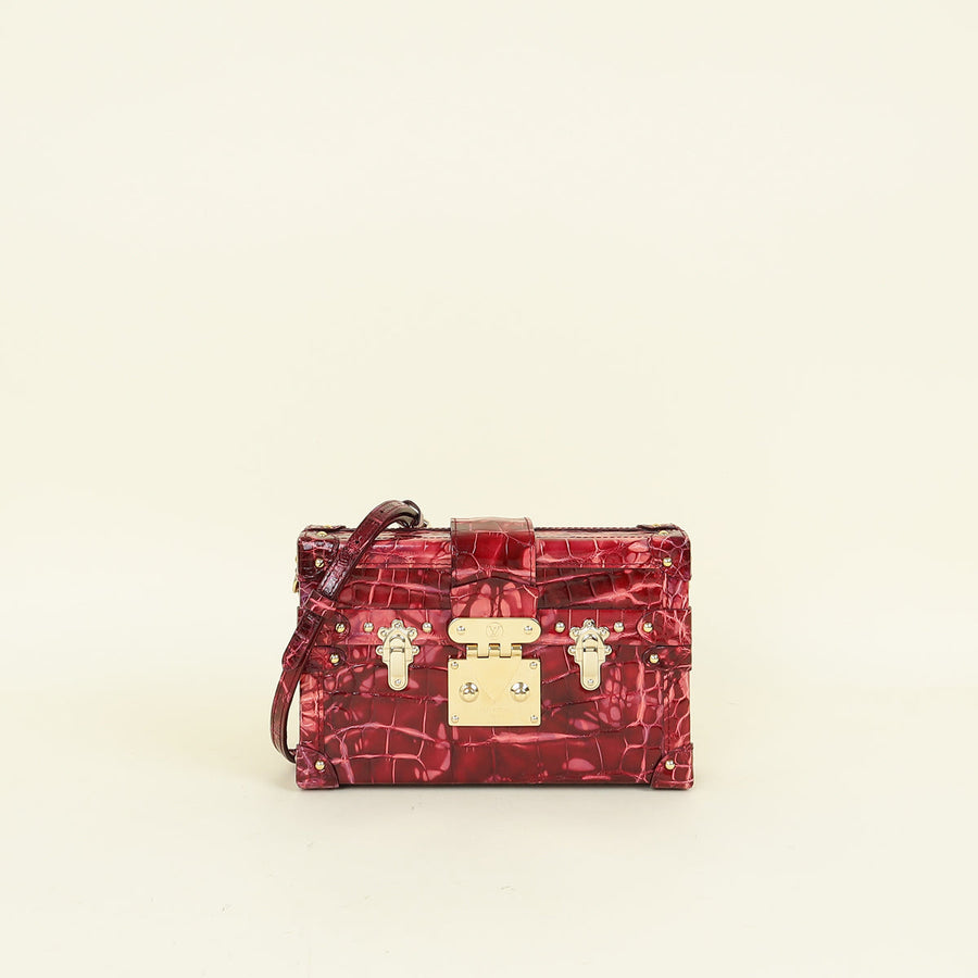 Louis Vuitton Shiny Alligator Petite Malle Bag