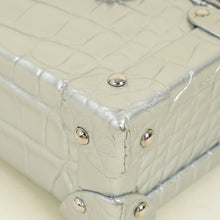 Louis Vuitton Silver Petite Malle Alligator Bag