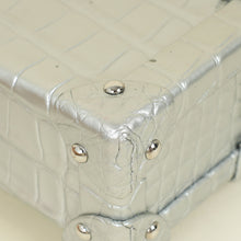 Louis Vuitton Silver Petite Malle Alligator Bag