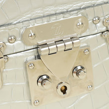 Louis Vuitton Silver Petite Malle Alligator Bag