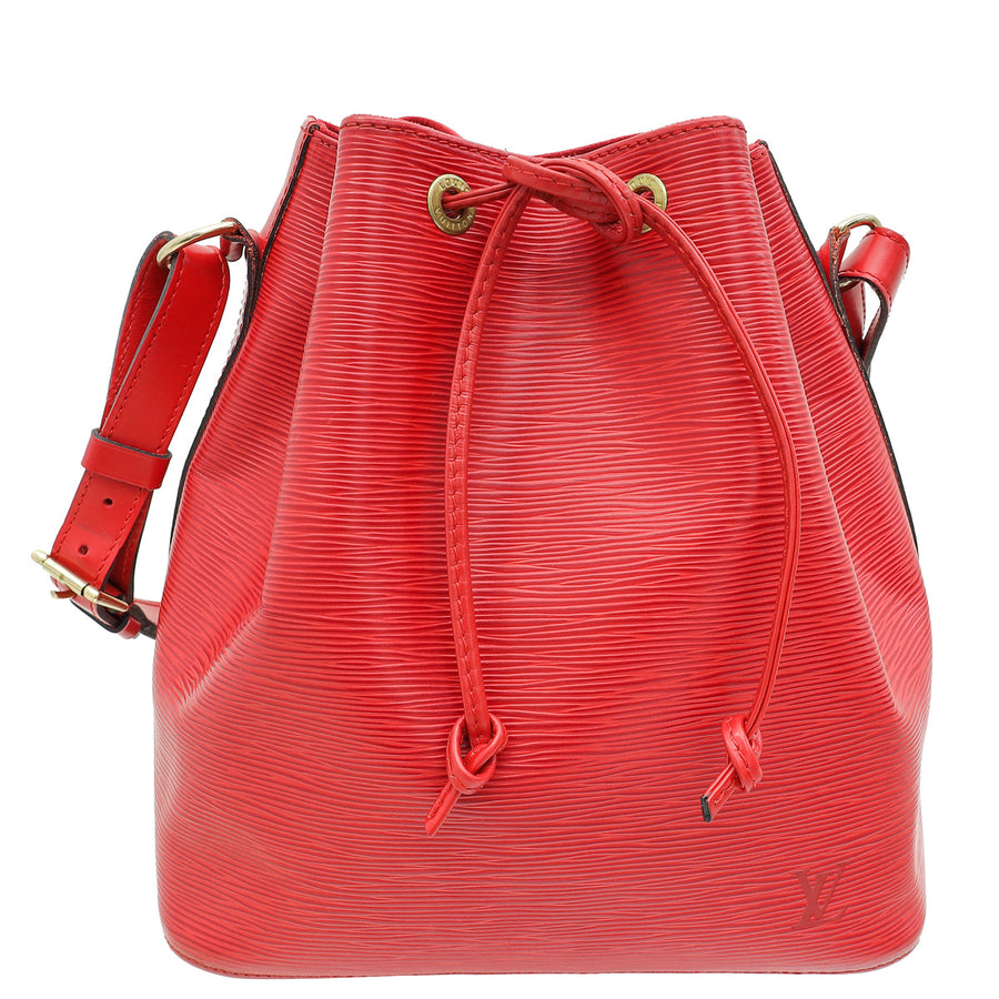 Louis Vuitton Red Vintage Noe Bag