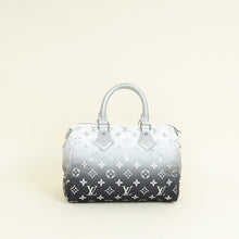 Louis Vuitton Frost Gardiant Silver Monogram Nylon Gradient Snow Speedy Bandouliere 25 Bag