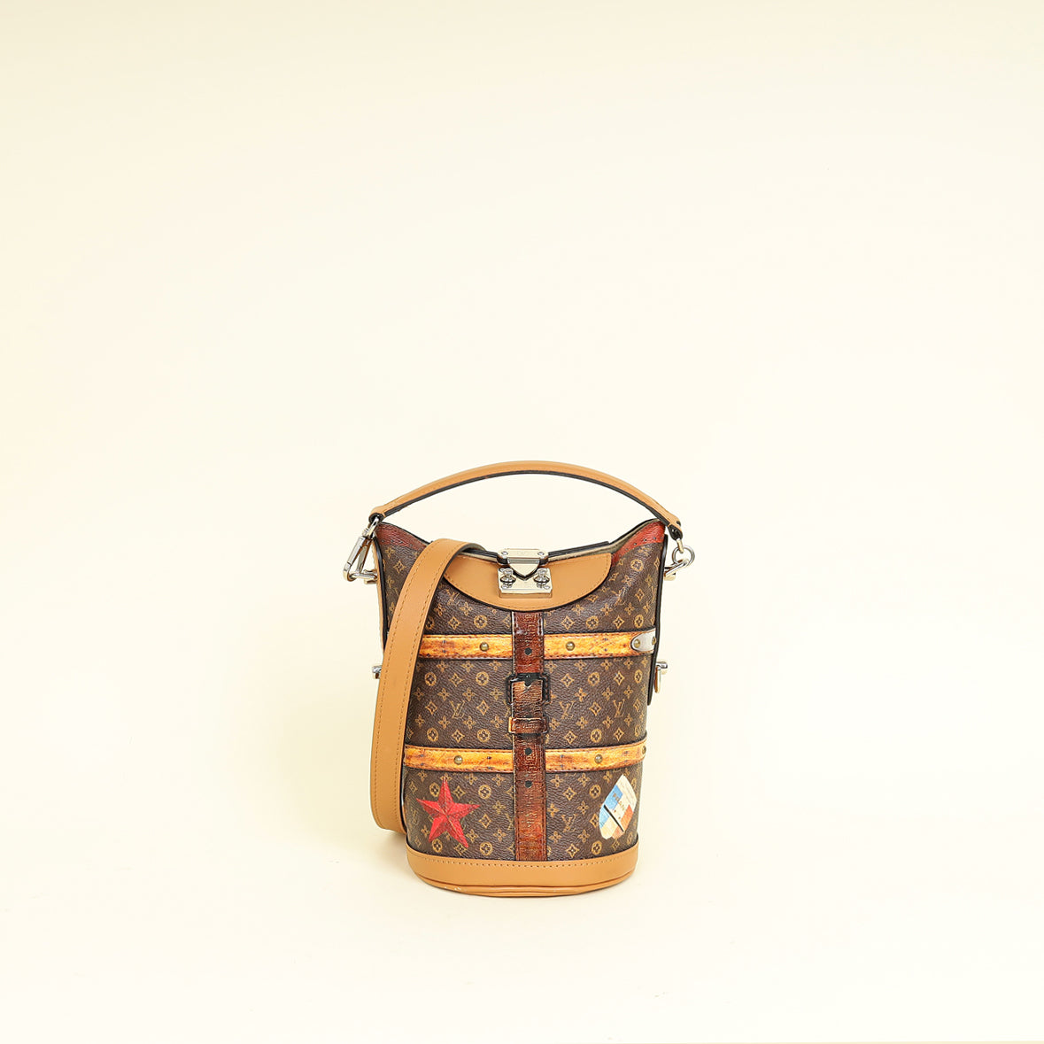 Louis Vuitton Monogram Tan Transformed Monogram Time Trunk Duffle Bag