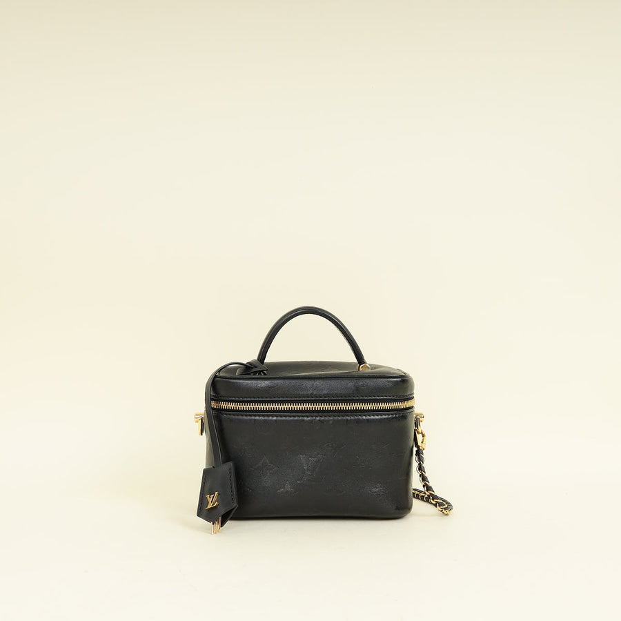 Louis Vuitton Black Monogram Ink Embossed Vanity PM Bag